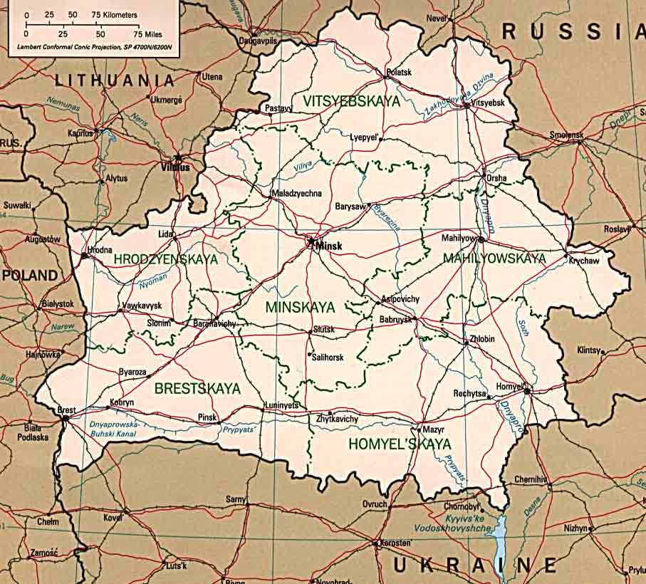 belarus cities map